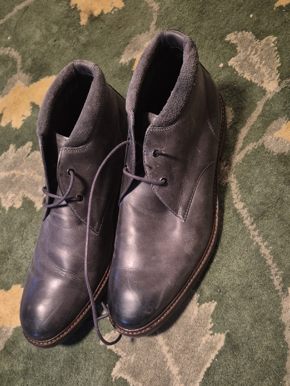 Cole Haan Men's Gray Leather Chukka Boots